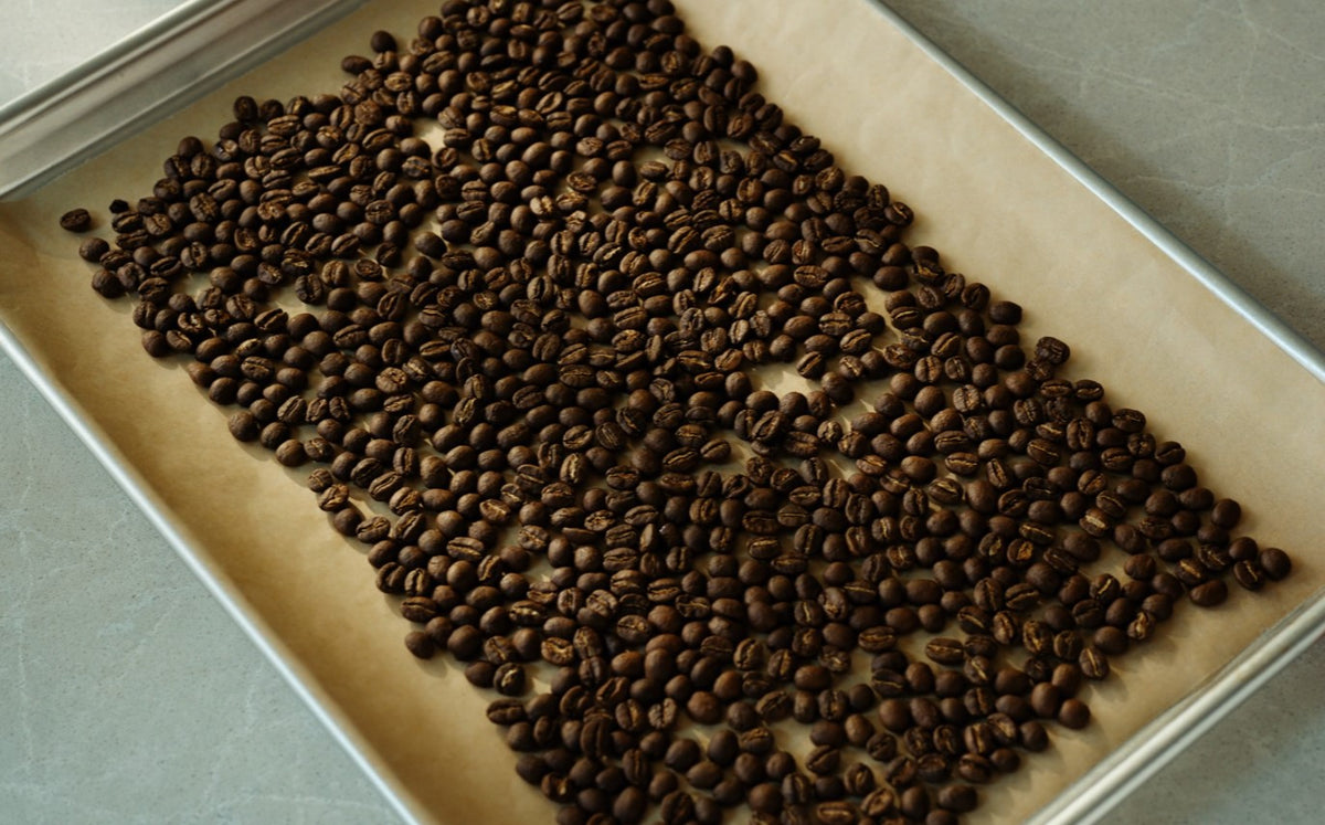 Coffee roasted and brewed by hand